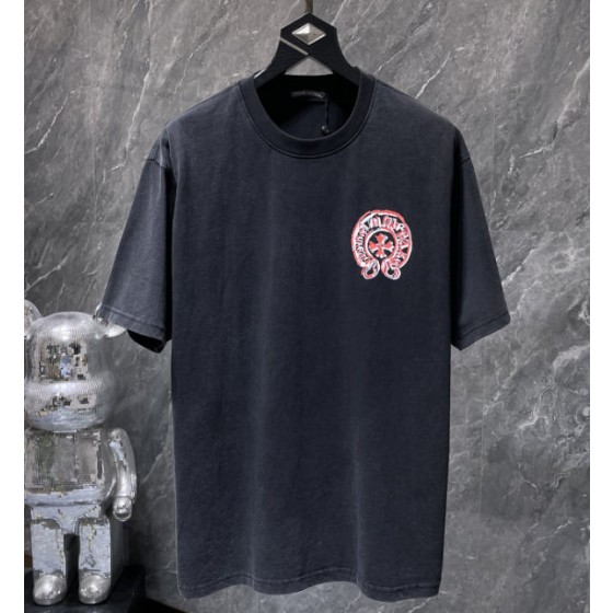 Chrome Hearts Washed Black Horseshoe Tee