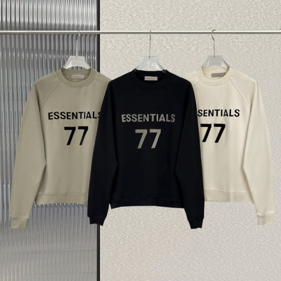 Fear of God Essentials "77" Logo Crewneck Sweatshirt