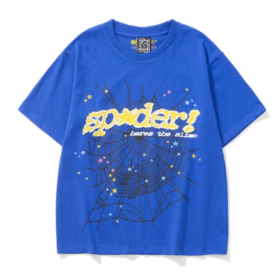 Sp5der Rhinestone "Here's The Slime" Web Tee