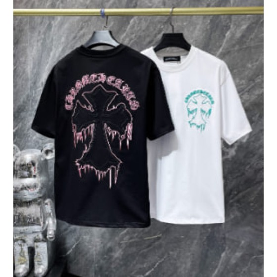 Chrome Hearts Dripping Effect Cross Tee