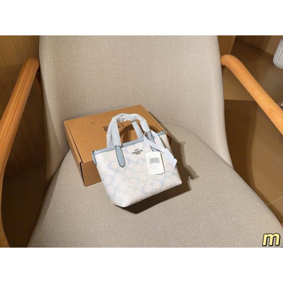 Coach Mini City Tote Bag in Pastel Signature Canvas