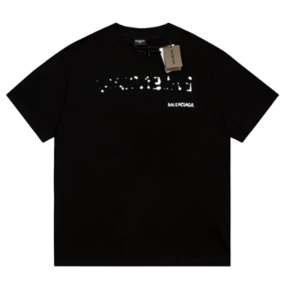 Balenciaga Blur Shadow Print Short-Sleeve