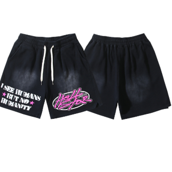 Hellstar Distressed Washed Casual Shorts