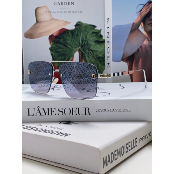 Burberry Rimless Sunglasses with TB Monogram Lenses