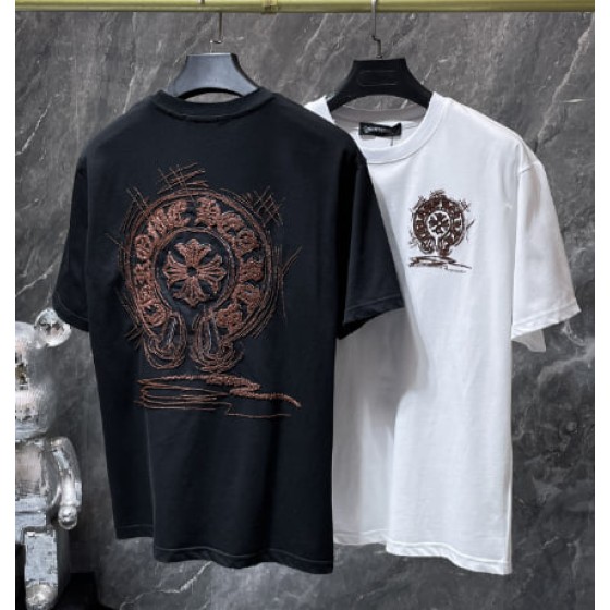 Chrome Hearts Brown Sketch Horseshoe Tee