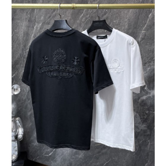 Chrome Hearts All-Black Embossed Logo Tee