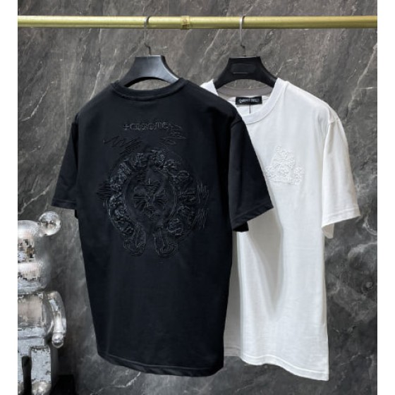 Chrome Hearts All-Black Embossed Logo Tee