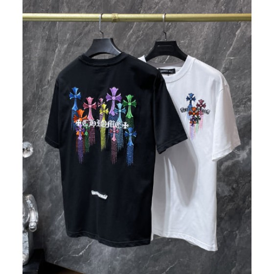 Chrome Hearts Multicolor Cross Crystal Tee