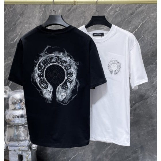 Chrome Hearts Flame Effect Horseshoe Tee