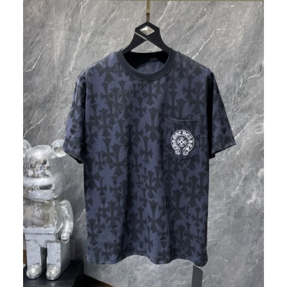 Chrome Hearts All-Over Cross Print Pocket Tee
