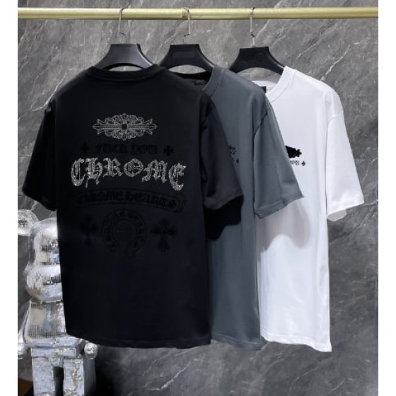 Chrome Hearts Multi-Logo Rhinestone Tee