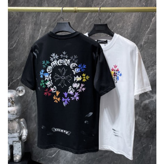 Chrome Hearts Multicolor Floral Horseshoe Tee