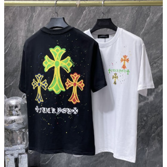 Chrome Hearts Multicolor Graffiti Cross Tee